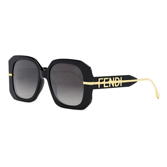A-54. Fendigraphy Oversized Square Sunglasses FE40065I 01B - Picture 1 of 1